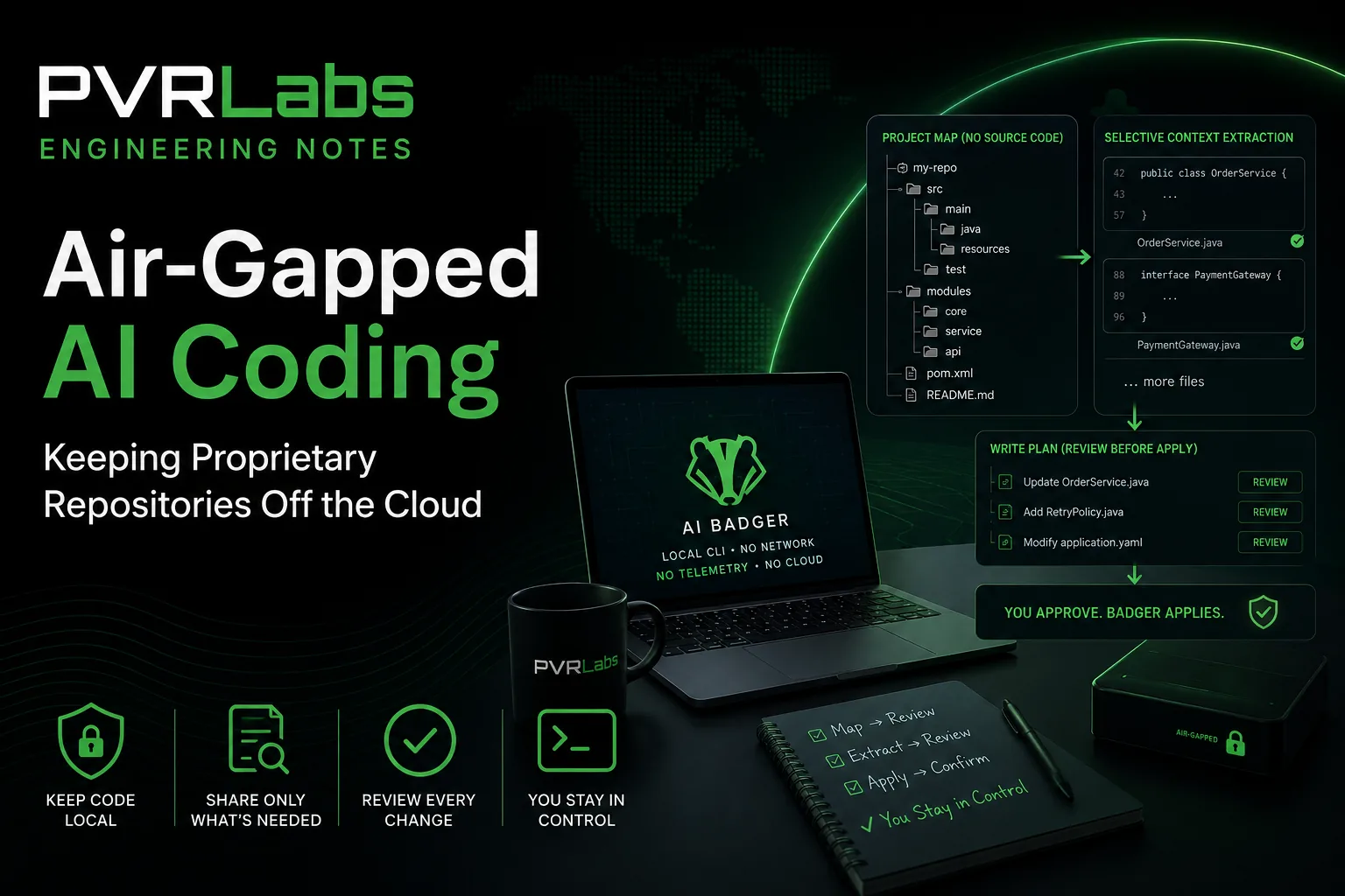 Air-Gapped AI Coding: keeping proprietary repositories local with AI Badger