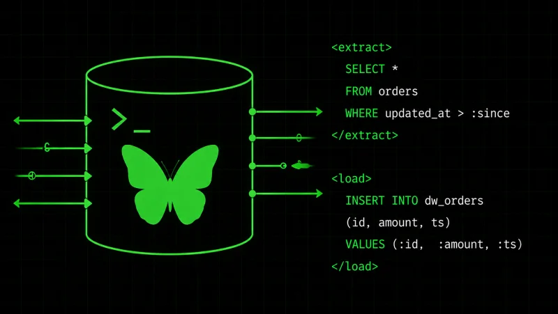 Scriptella ETL data pipeline illustration